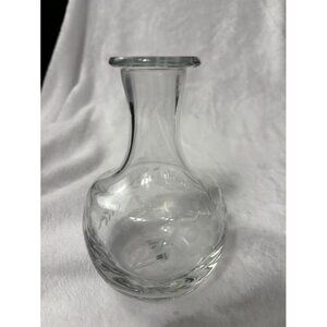 Vintage Colony Crystal Decanter Vase with Etched Floral Design